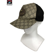 GUCCI　メンズラグ衣料 GGスプリーム タイガーメタル キャップ