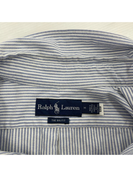 POLO RALPH LAUREN 長袖Tシャツ・カットソー THE BIG FIT ストライプ/ブルー M