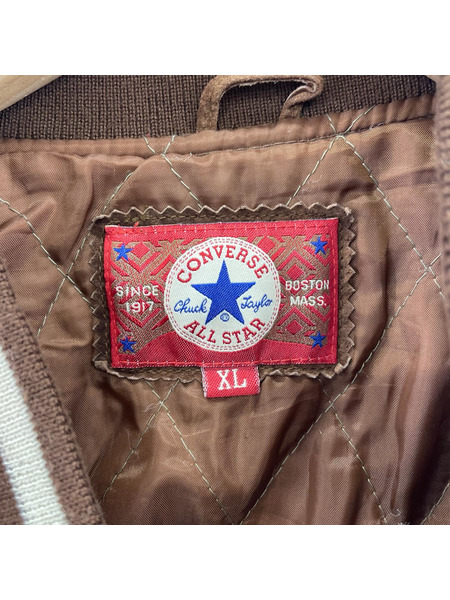 CONVERSE ブルゾン・ジャンパー 90s 豚革 スタジャン 茶 (XL)