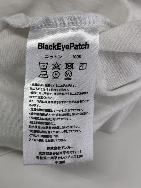 the black eye patch s s tee　白（XL）