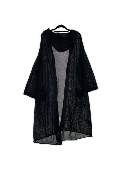 ジャケット AP STUDIO ニット フード ブラック