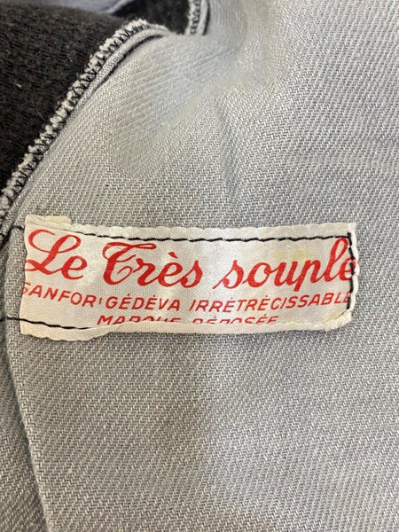 50s~ French Vintage コットンピケパンツ GRY [値下]