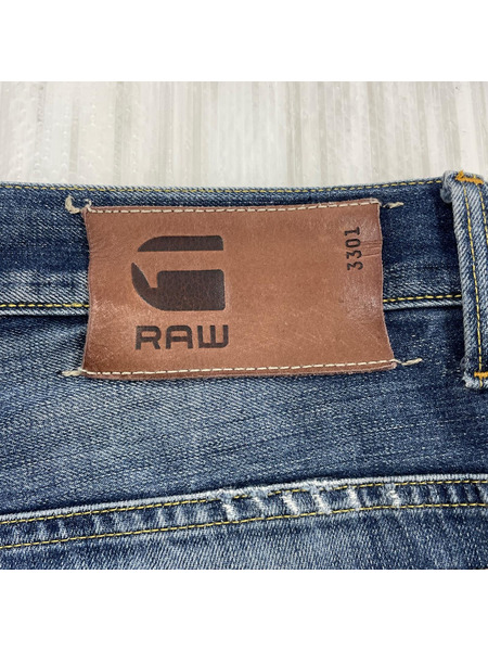 G-STAR RAW パンツ 3301 インディゴ (W31)