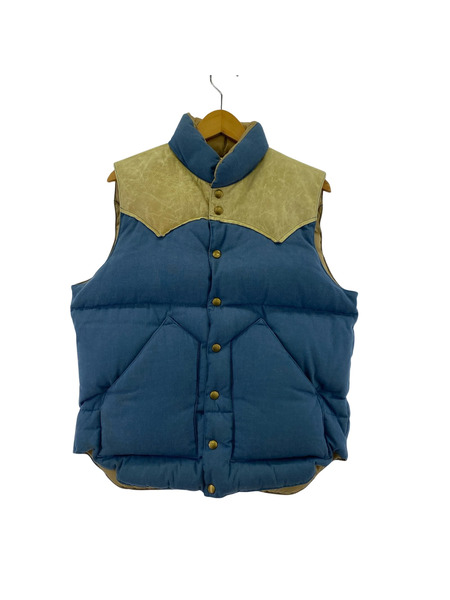 Rocky Mountain FeatherBed×WAREHOUSE ダウンベスト 38  青