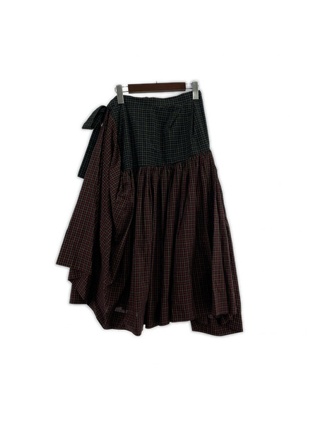Vivienne Westwood red label マイクロチェック ブロッキングギャザースカート 02