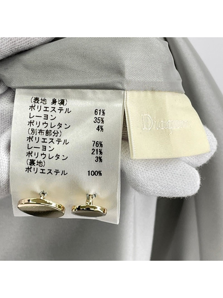 Diagram 長袖ワンピース シャツワンピ/GRY