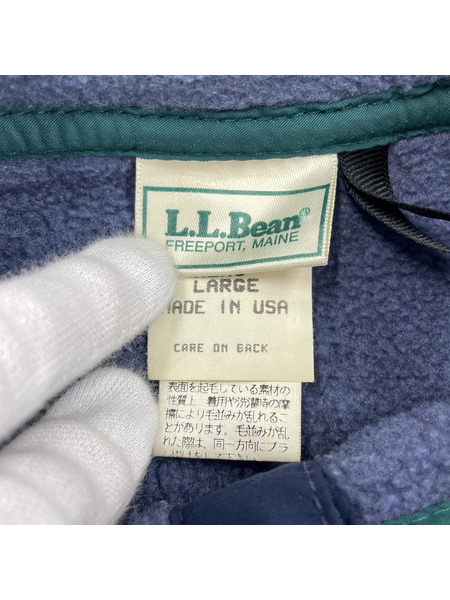 L.L.Bean ジャケット 90s USA製 フリース 青 (L)