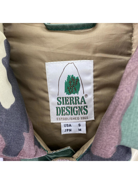 ダウンベスト SIERA DESIHN ダウンベスト カモ柄