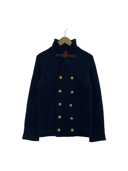 ジャケット eral55 コットンニット ダブルジャケット 紺 (XS)[値下]