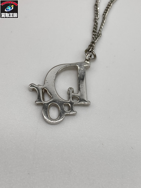 Dior ディオール ボール ピンク ロゴラインストーンネックレス