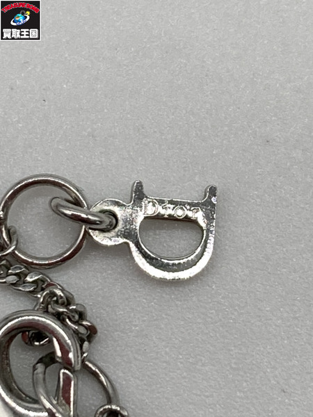 Dior ディオール ボール ピンク ロゴラインストーンネックレス