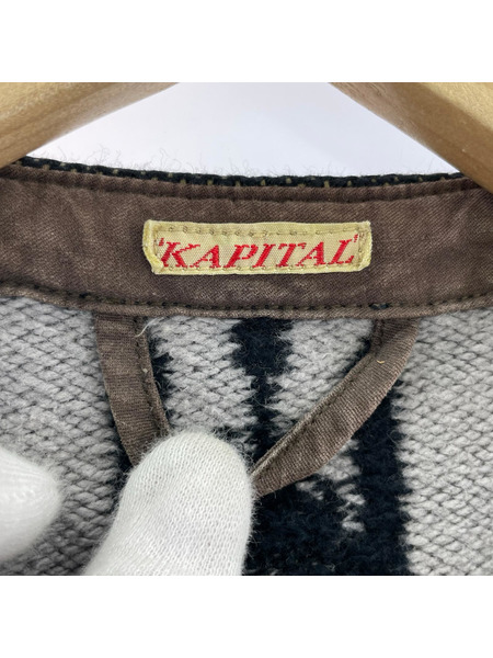 KAPITAL ソノ他 綿帆布 オルテガサウス ベスト/ブラック