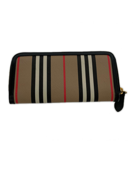BURBERRY 長財布 ラウンドファスナー チェック柄 長財布