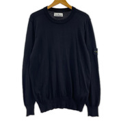STONE ISLAND ニット・セーター ブラックロゴパッチセーター 黒