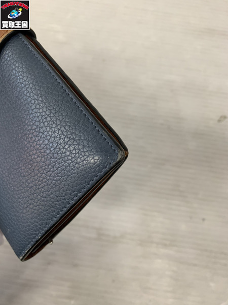 長財布 LOEWE バーティカルウォレット ラージ ネイビー