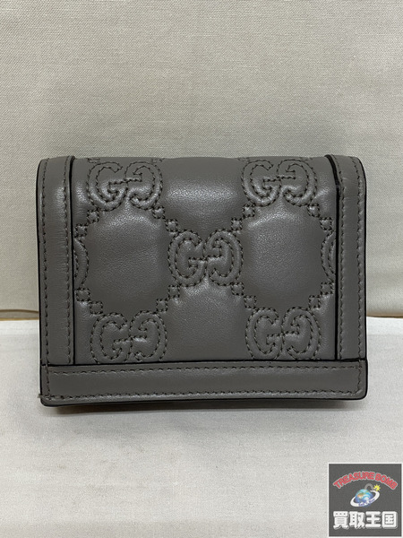 グッチ コンパクトウォレット GGマトラッセ/723789/グレー