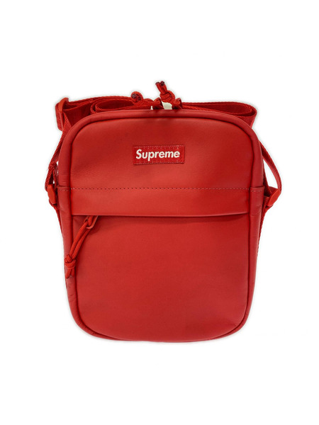 Supreme ショルダーバッグ 23FW Leather Shoulder Bag RED