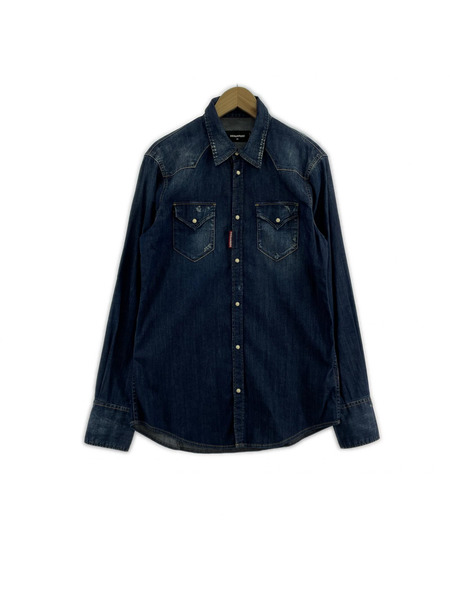 DSQUARED2 長袖シャツ デニムシャツ インディゴ (48)