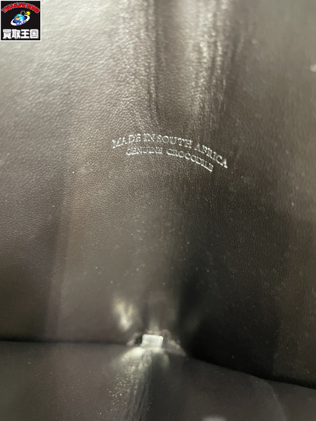 コンパクトウォレット クロコダイル/ブラウン/ラウンドジップ