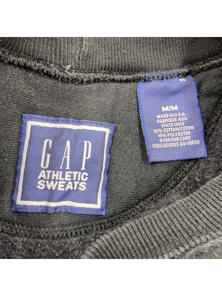 GAP スウェット・トレーナー 90s 前V BLK M