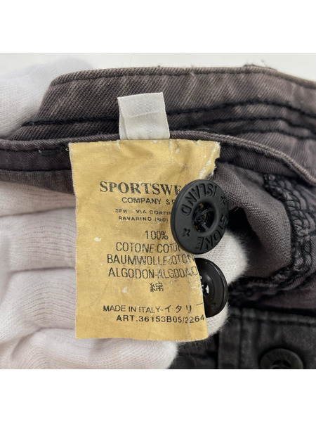 STONE ISLAND パンツ 02SS ポールハーヴェイ期 テーパードパンツ 黒