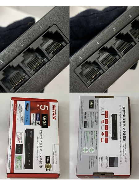 バッファロー Giga対応 スイッチングハブ 5ポート ブラック LSW6-GT-5NS／BK 未使用品 ＃1[値下]