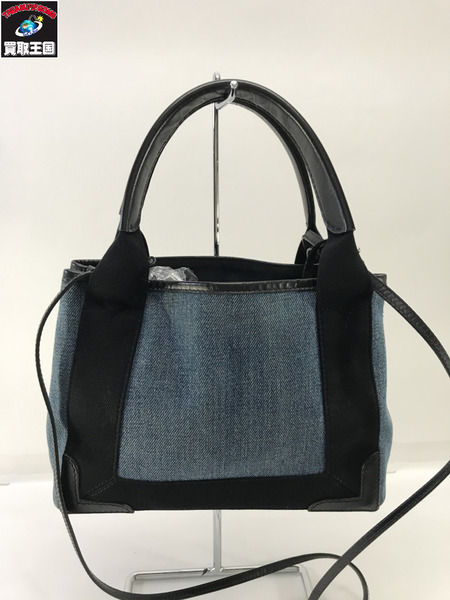 Balenciaga ショルダーバッグ NAVY CABAS XS デニム インディゴ 390346 4108 V 002123