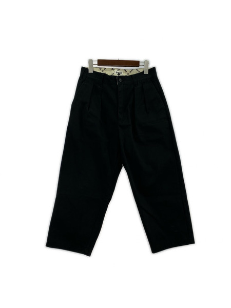 schott パンツ 2タックワイドパンツ 黒 (S)