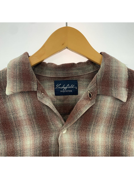 長袖シャツ Rayon Ombre Open Coller Shirts