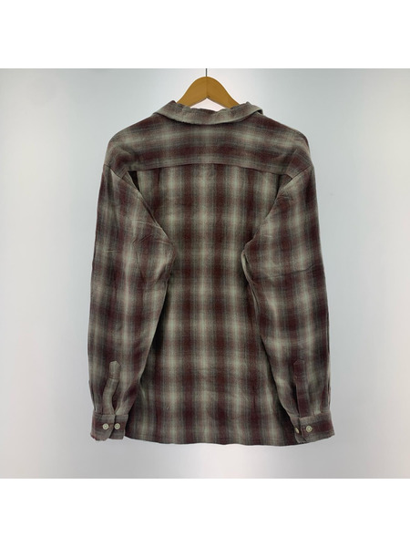 長袖シャツ Rayon Ombre Open Coller Shirts