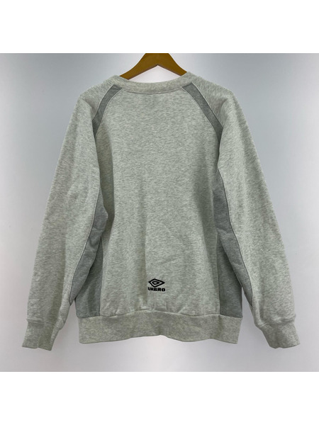 9090 スウェット・トレーナー ×UMBRO Emblem Crewneck Sweat GRY (L)[値下]