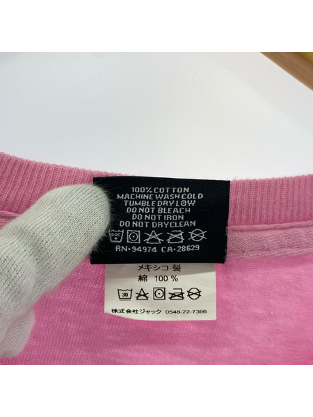 STUSSY 半袖Tシャツ・カットソー キノコロゴ S/Sカットソー ピンク (XL)