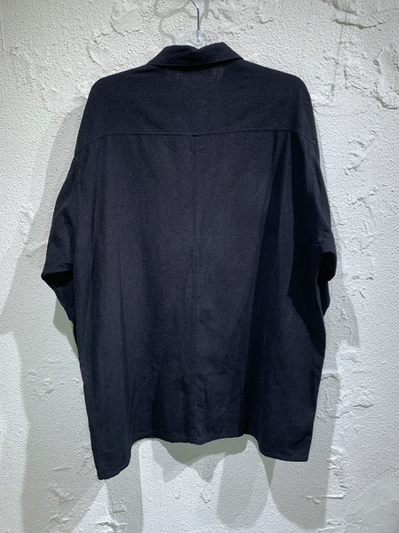 COMOLI 24SS SILK NOIL SHIRT JACKET 2 ブラック