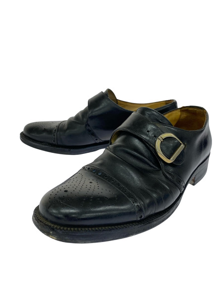 シューズ DOUCAL'S モンクストラップレザー 黒