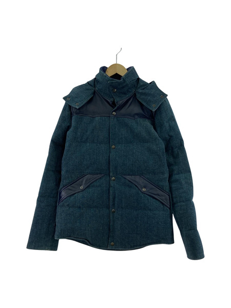 AKM デニム レザーヨーク ダウンジャケット(L)[値下]