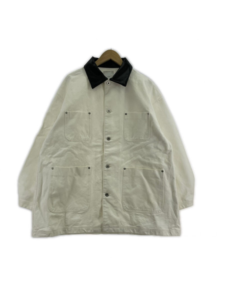 Lui's ジャケット ダックカバーオール ホワイト