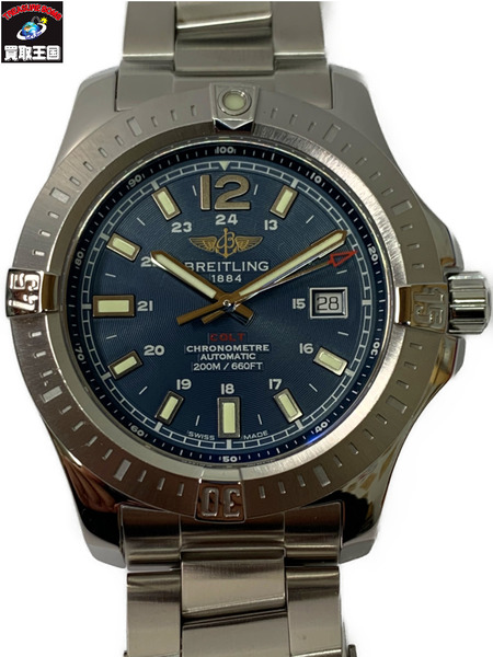 ブライトリング コルト A17388 青文字盤 OH・仕上げ済 BREITLING COLT 自動巻き 腕時計 [値下]