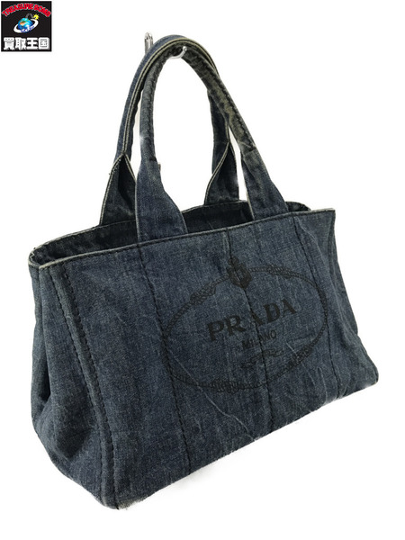 PRADA トートバッグ カナパトート デニム インディゴ