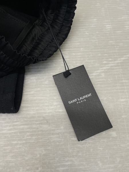 SAINT LAURENT 24SS ワイドレッグスウェットパンツ L 黒 778060 Y36AW