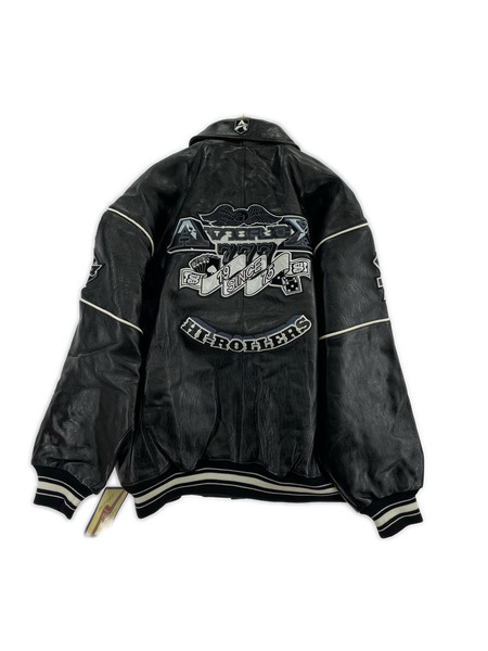 AVIREX レザージャケット VARSITY HI-ROLLERS  BLK XXL