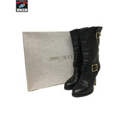 JIMMY CHOO/BIKER LEATHER UNLINED/37/247GALEN/ブーツ