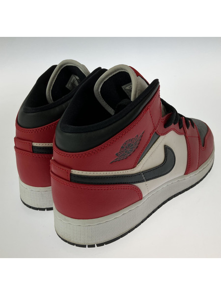 NIKE Nike GS Air Jordan 1 Mid 25cm Black/Gym Red-White[値下]