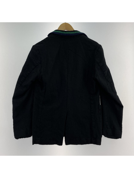 COMME des GARCONS HOMME ウール縮絨ジャケット SS ブラック HB-J062 AD2008[値下]