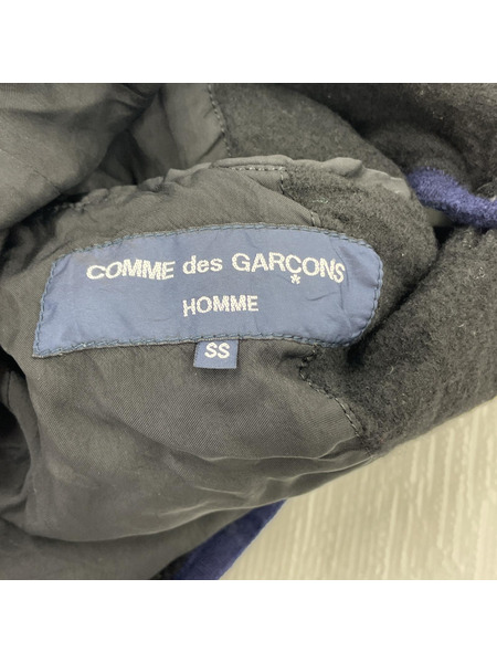 COMME des GARCONS HOMME ウール縮絨ジャケット SS ブラック HB-J062 AD2008[値下]