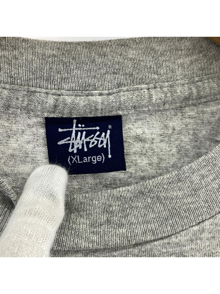 STUSSY　紺タグ SK8MAN シャツ　グレー　XL