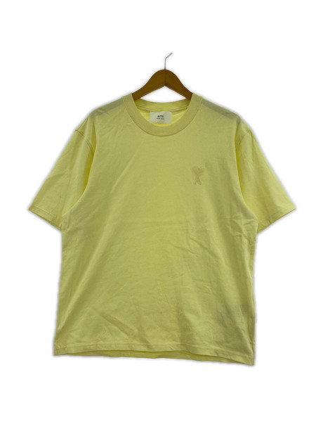 AMI paris 半袖Tシャツ・カットソー HEART Embroidery Tee 黄色