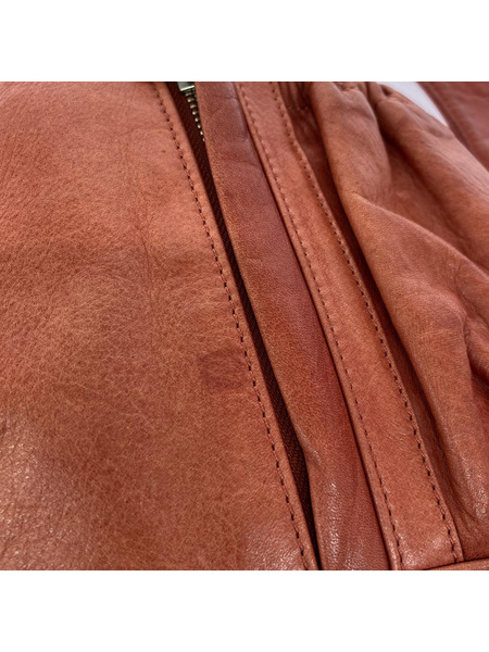 aniary ショルダーバッグ レザースリングバッグ ピンク