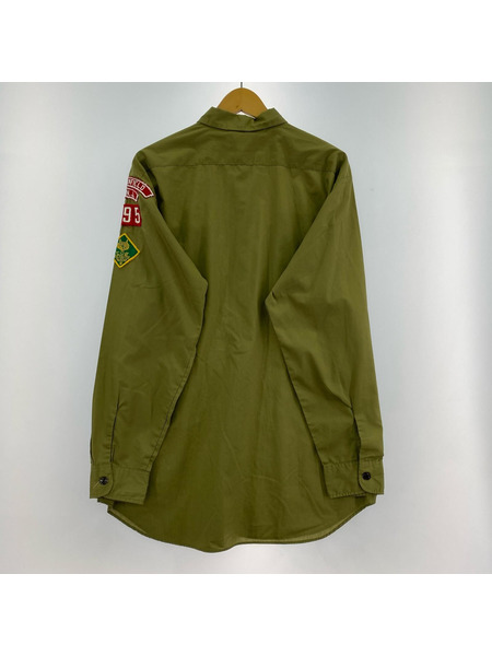 OLD・VINTAGE 長袖シャツ 70s ボーイスカウトシャツ オリーブ(16-1/2)