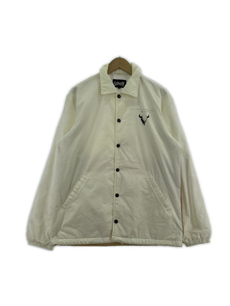 schott ジャケット コーチジャケット 白