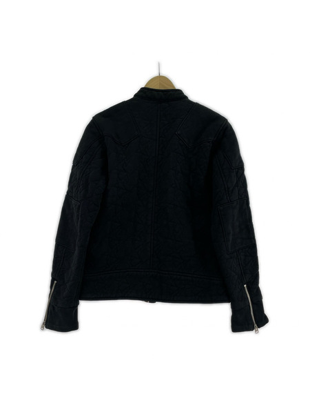 A BATHING APE 00s スターキルティング スウェットライダースジャケット M 黒
